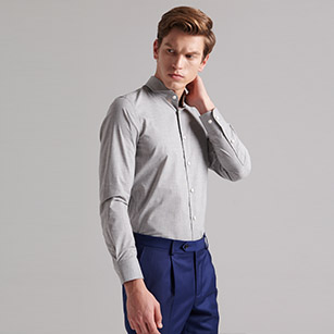 淺灰色優(yōu)質(zhì)純棉襯衫